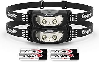 Linterna frontal LED Energizer Universal+, linterna frontal ligera y brillante para exteriores, camping y luz de emergencia